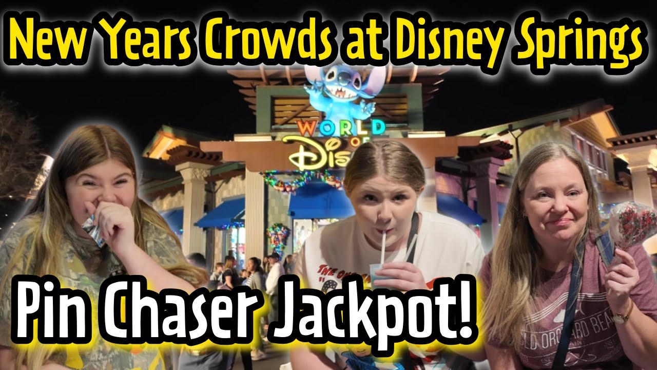 В праздничные дни в Disney Springs и Pin Chaser Jackpot собралось множество людей!