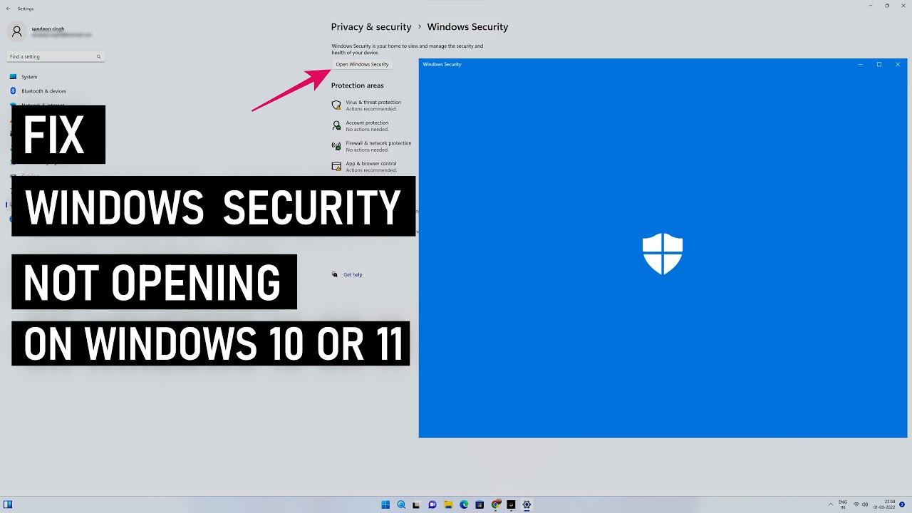 Исправление проблемы с открытием окна «Безопасность Windows» в Windows 10 и 11