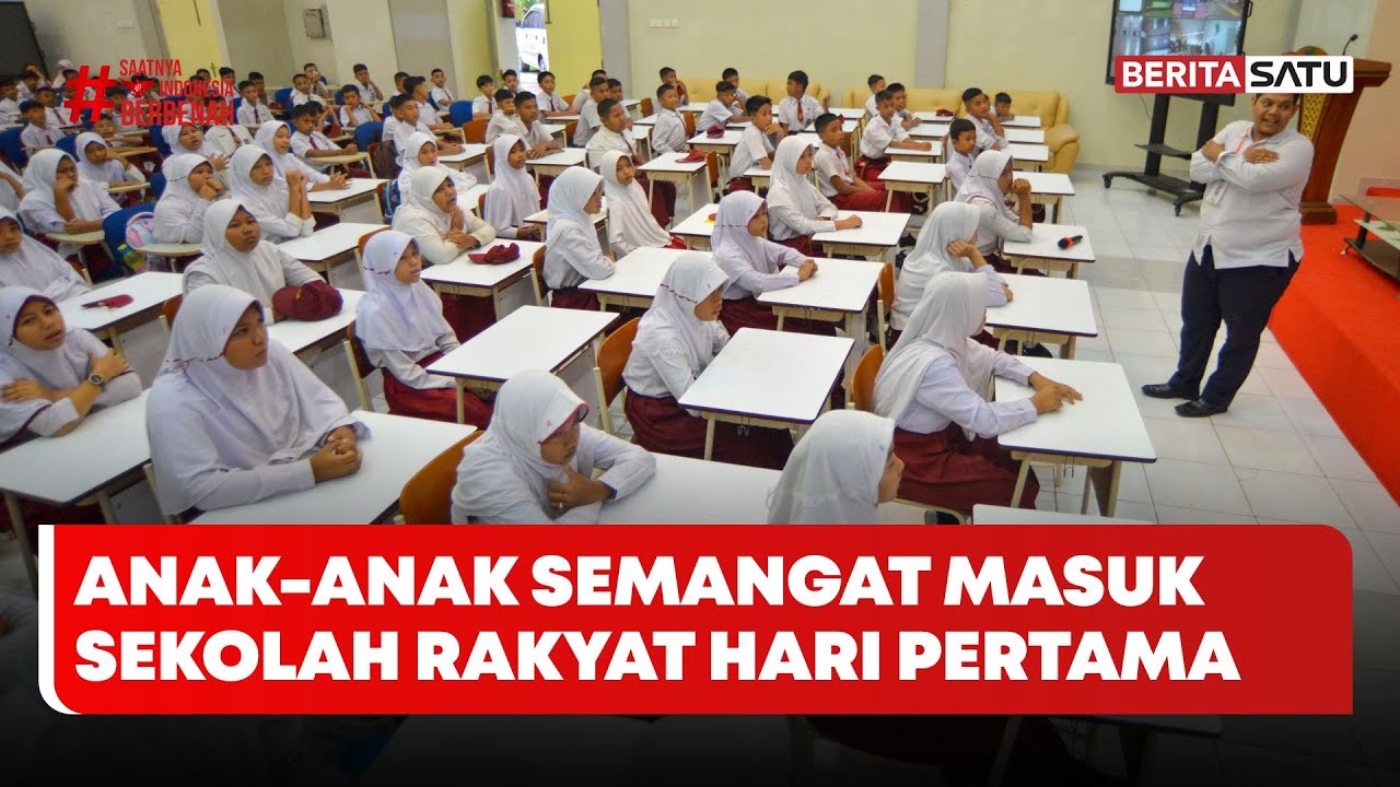 Anak-anak Semangat Masuk Sekolah Rakyat Hari Pertama #Beritasatu