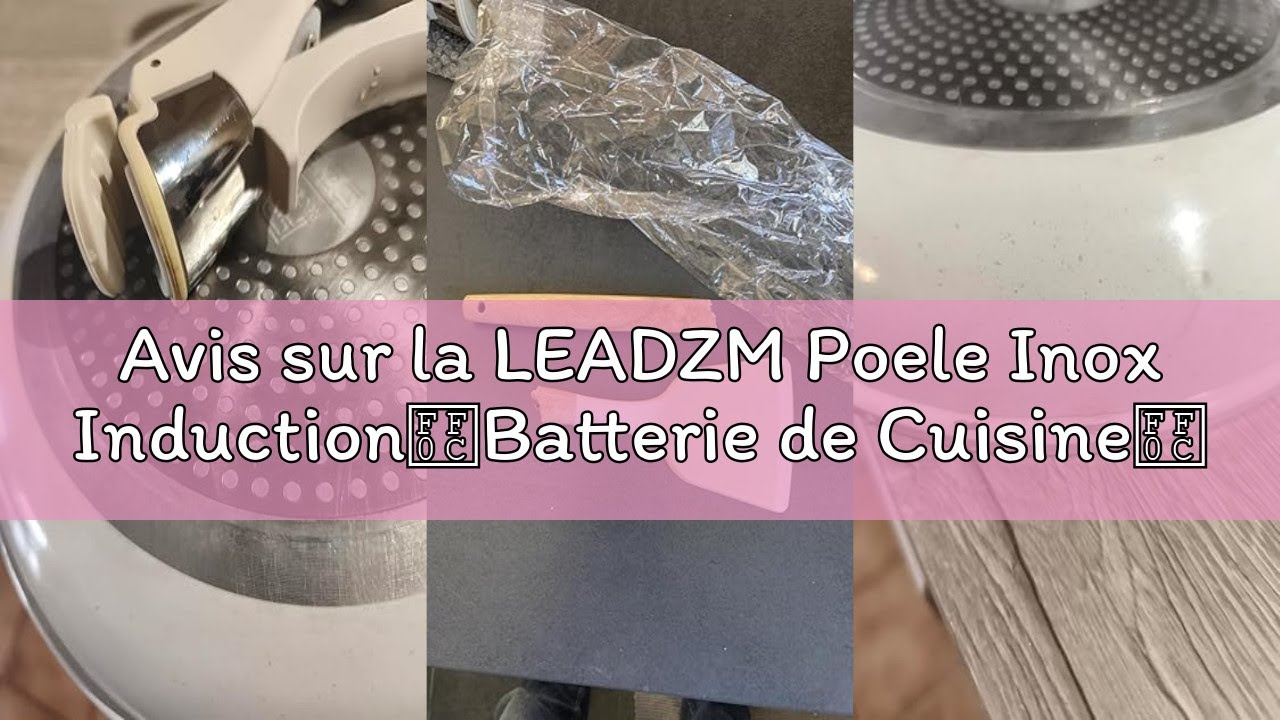 Avis sur la LEADZM Poele Inox Induction，Batterie de Cuisine，Casserole Induction，Poele Inox Manche Am