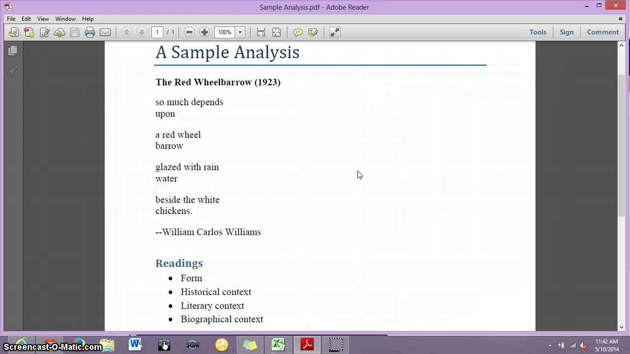 Sample Analysis WR 060