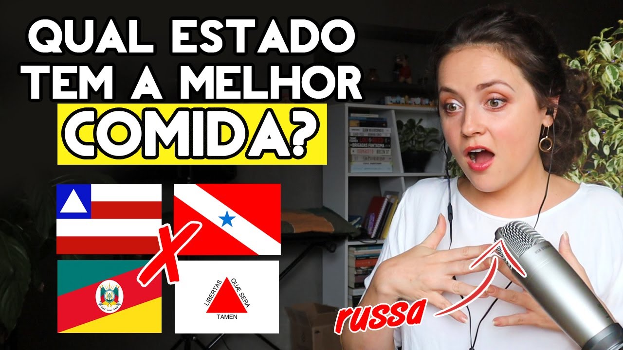GRINGA RUSSA REAGINDO À COMIDA BRASILEIRA DE CADA ESTADO!