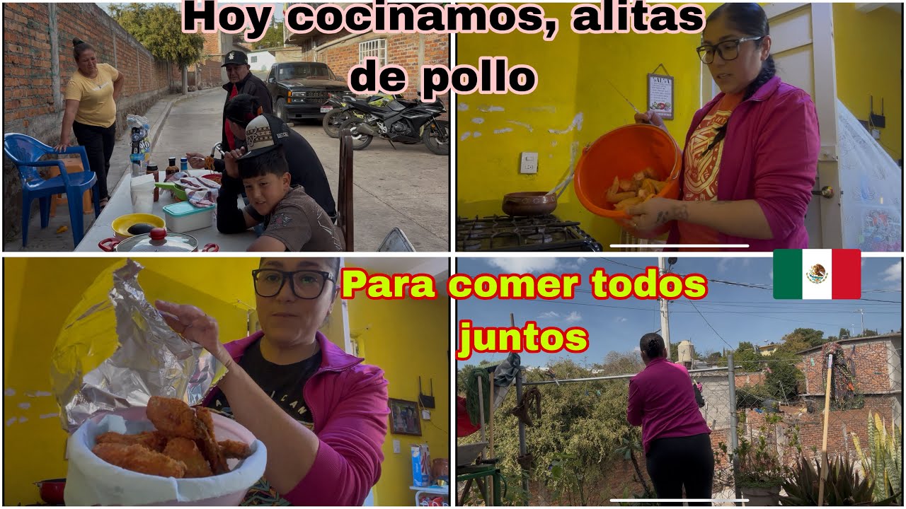 Hoy cocinamos, alitas de pollo para comer todos juntos en familia ￼
