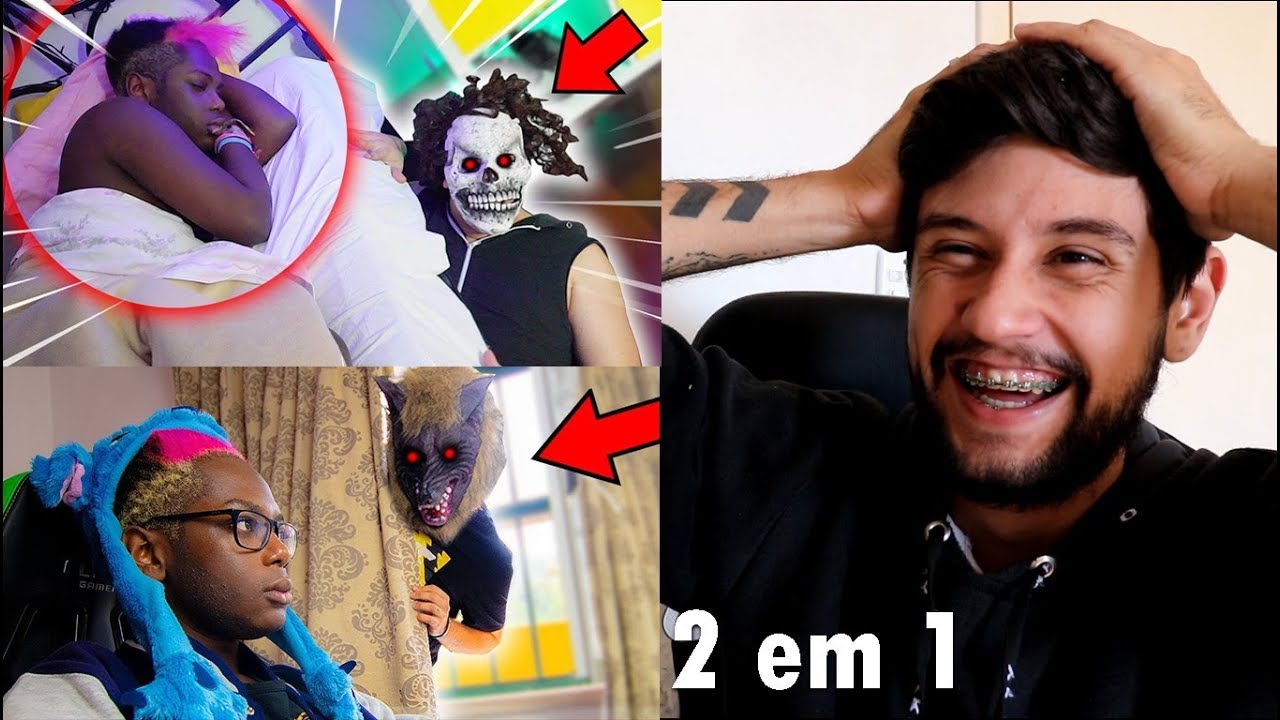 BR REACT A COMO ASSUSTAR UM AMIGO !! 😱 1 e 2 ( D4rkFrame )