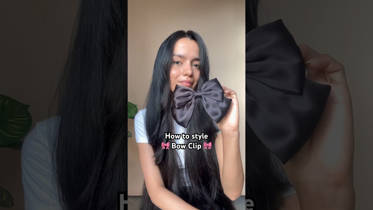 How to style Bow Clip🎀#hairstyle #viral #youtubeshorts #makeup #shorts #bts #haircare #beauty