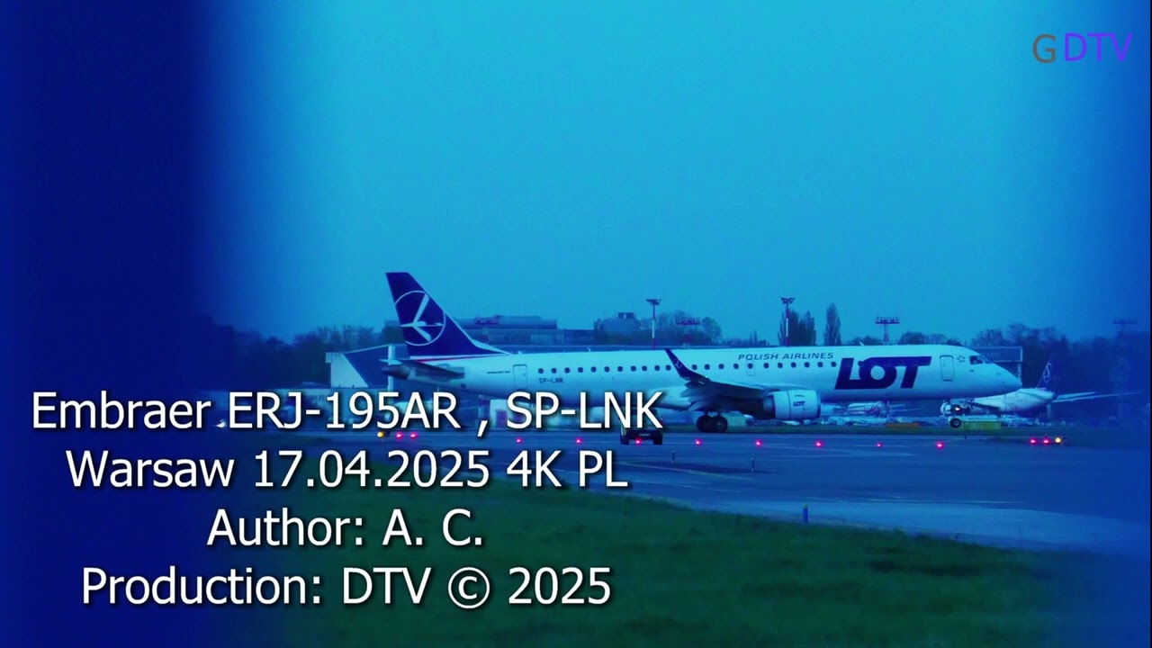 Embraer ERJ 195AR  SP-LNK WARSAW 17.04.2025 4K PL