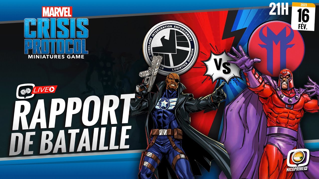 Marvel Crisis Protocol - Live Rapport de bataille - Shield VS Confrérie des mauvais mutants