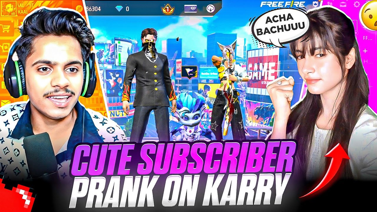 CUTE V BADGE GRIL STREAMER VS KAAL YT ON CS RANKED😱 1 VS 4 👿 GARENA FREE FIRE