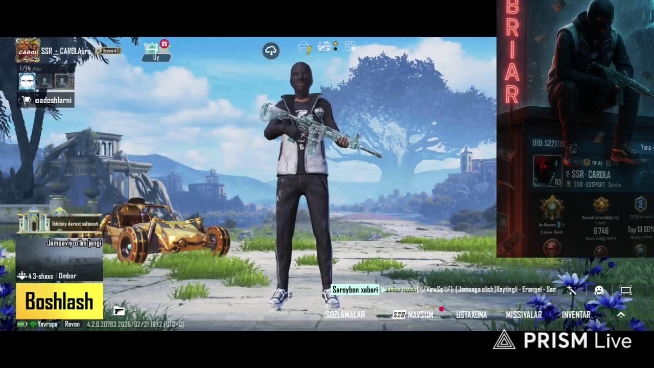 Live streaming of CAROL• N¹