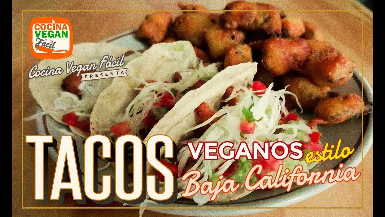 Tacos estilo Ensenada, Baja California (con setas)- Cocina Vegan Fácil