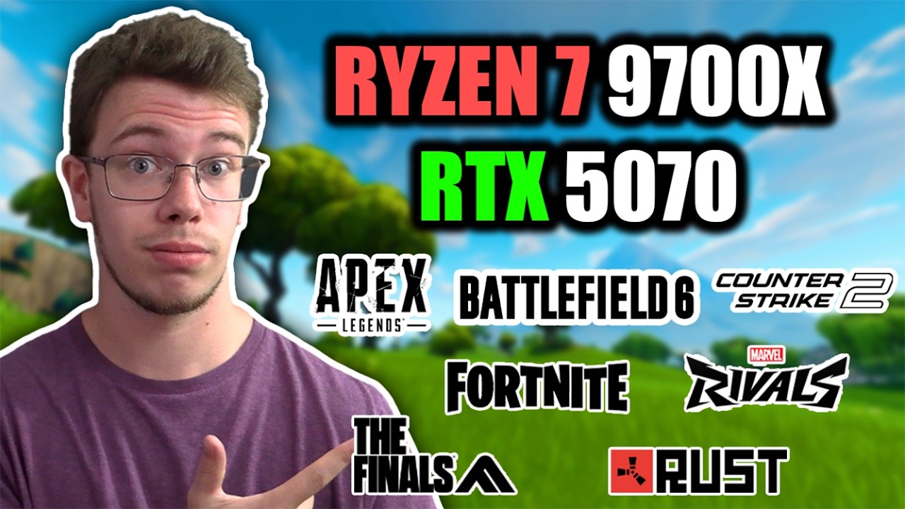 RTX 5070 and Ryzen 7 9700X | Test in 7 Games - 1080p Gaming