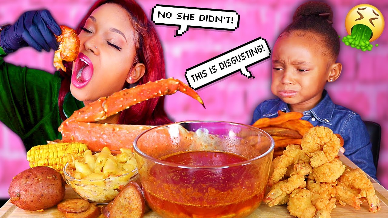 You Can’t COOK Prank on MOM! MAC N CHEESE KING CRAB SEAFOOD BOIL MUKBANG | QUEEN BEAST & LAYLA