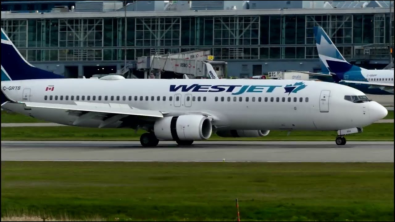 WestJet - Boeing 737 7CT from Toronto - YVR Airport 4K