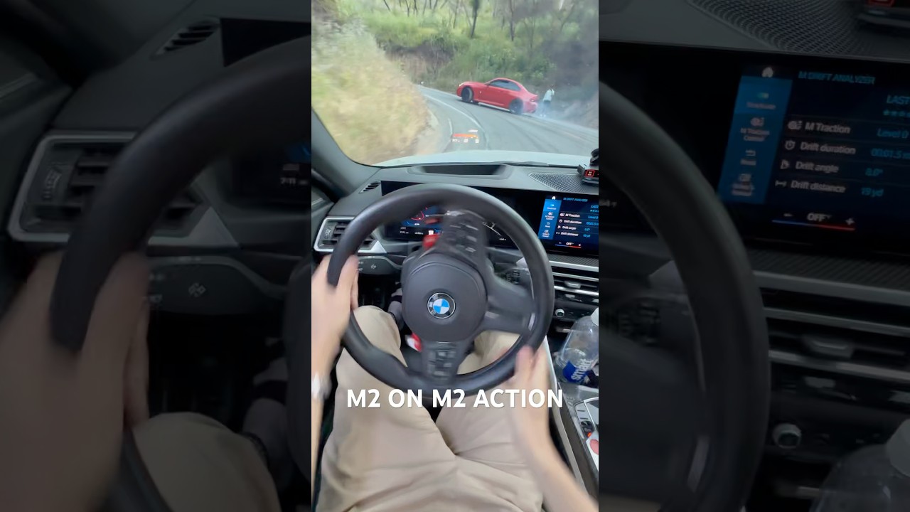BMW G87 M2 on M2 action. Drifting together. #bmwm #drift #drifting #bmwmmotorsport #simracing