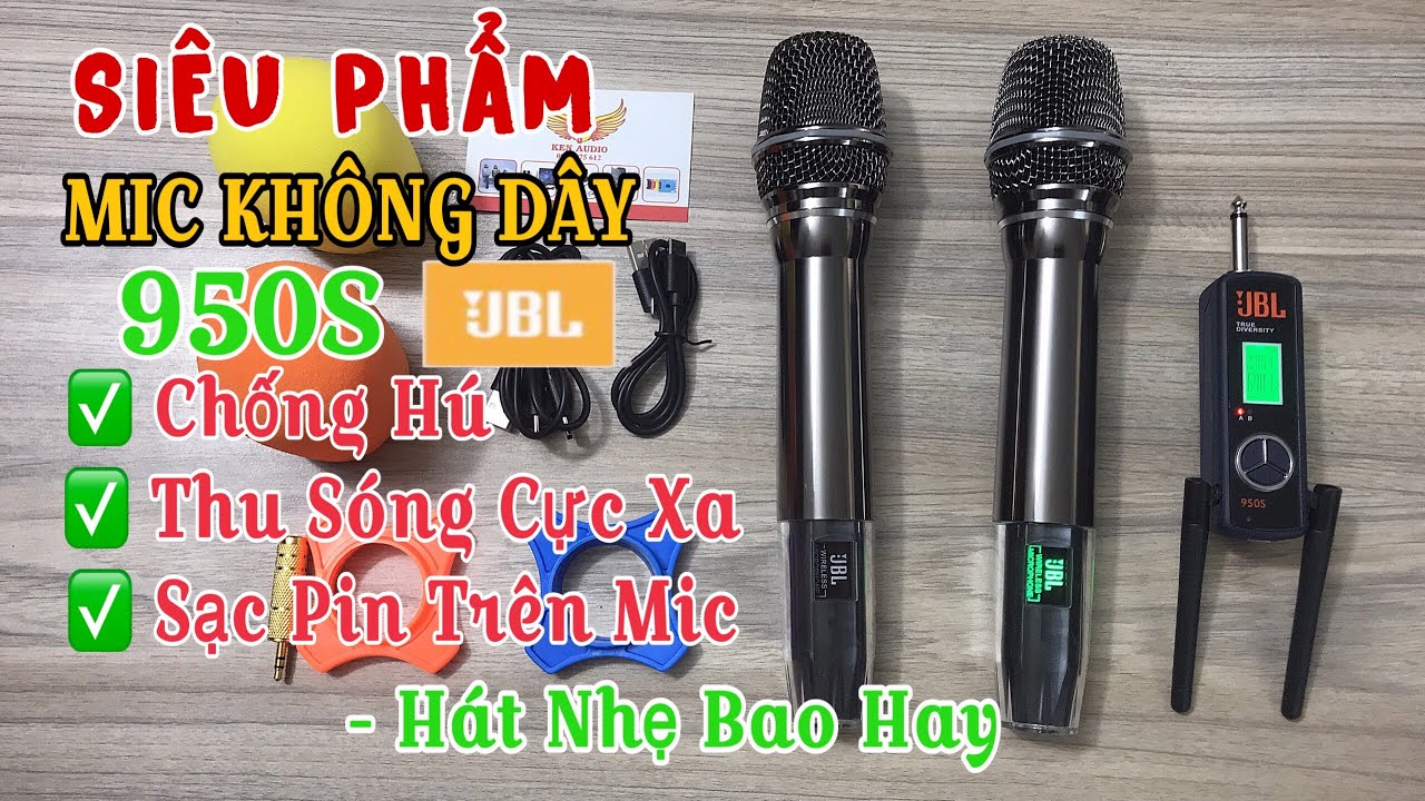 💥💥SIÊU PHẨM Micro Không Dây JBL 950s Bản Cải Tiến Vượt Trội Tại Ken Audio