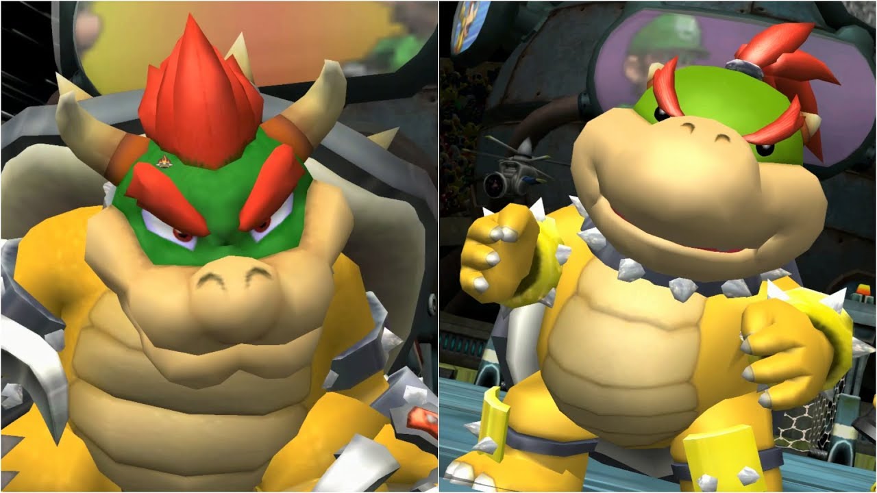 Mario Strikers Charged - Bowser vs Bowser Jr. - Wii Gameplay (4K60fps)