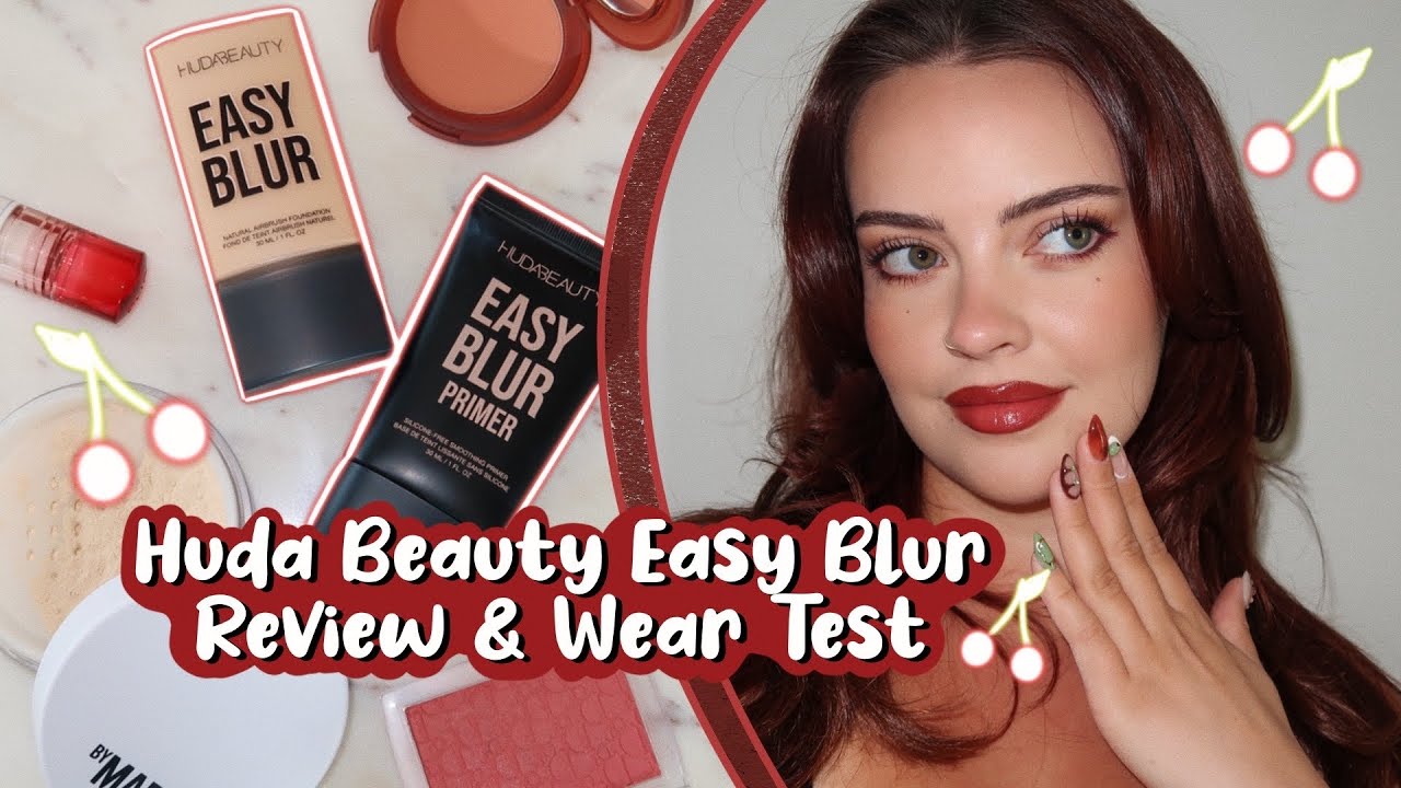 Review & Wear Test of the HUDA Beauty EASY BLUR Foundation 🍒 | Julia Adams