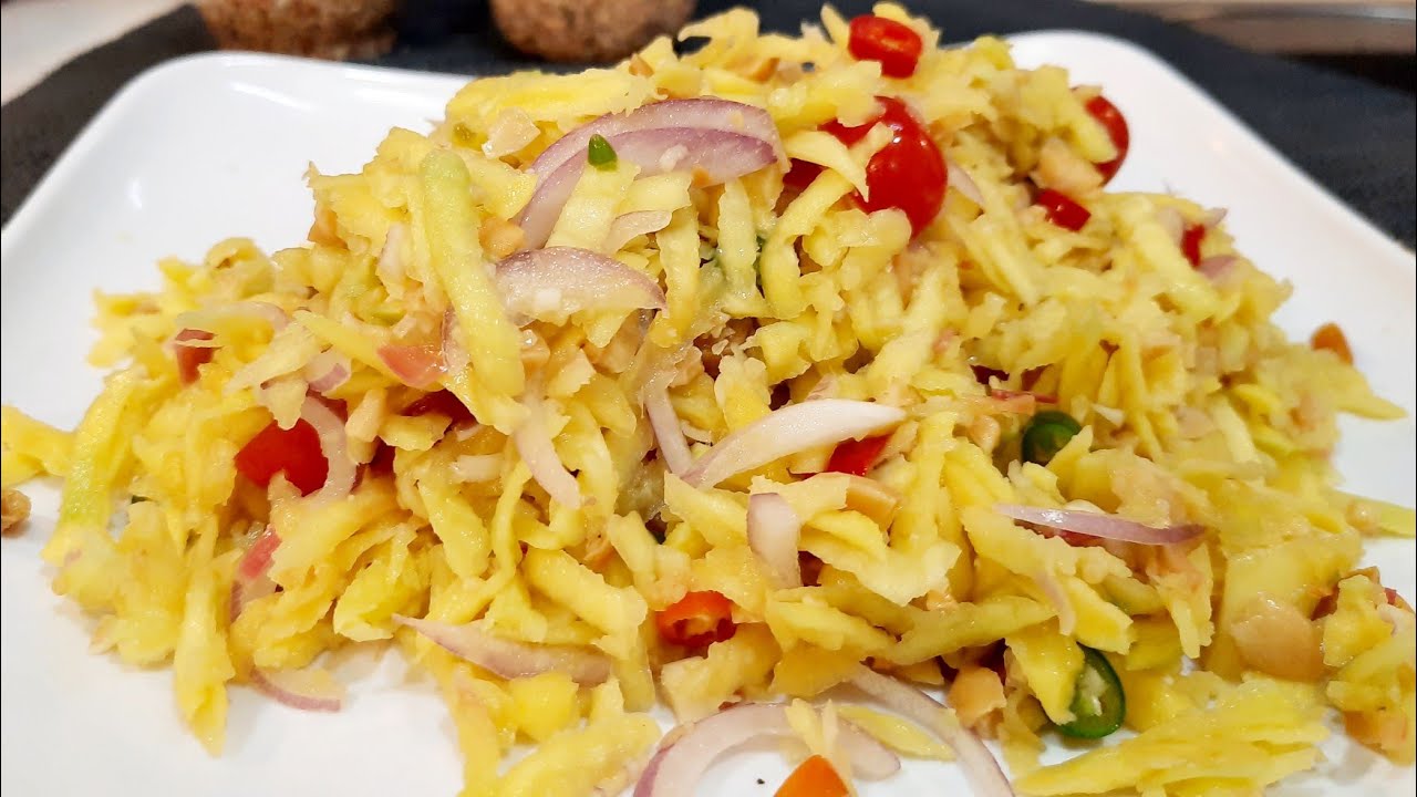 Mango salad |Kerabu mangga bunga kantan |paling sedap🥭
