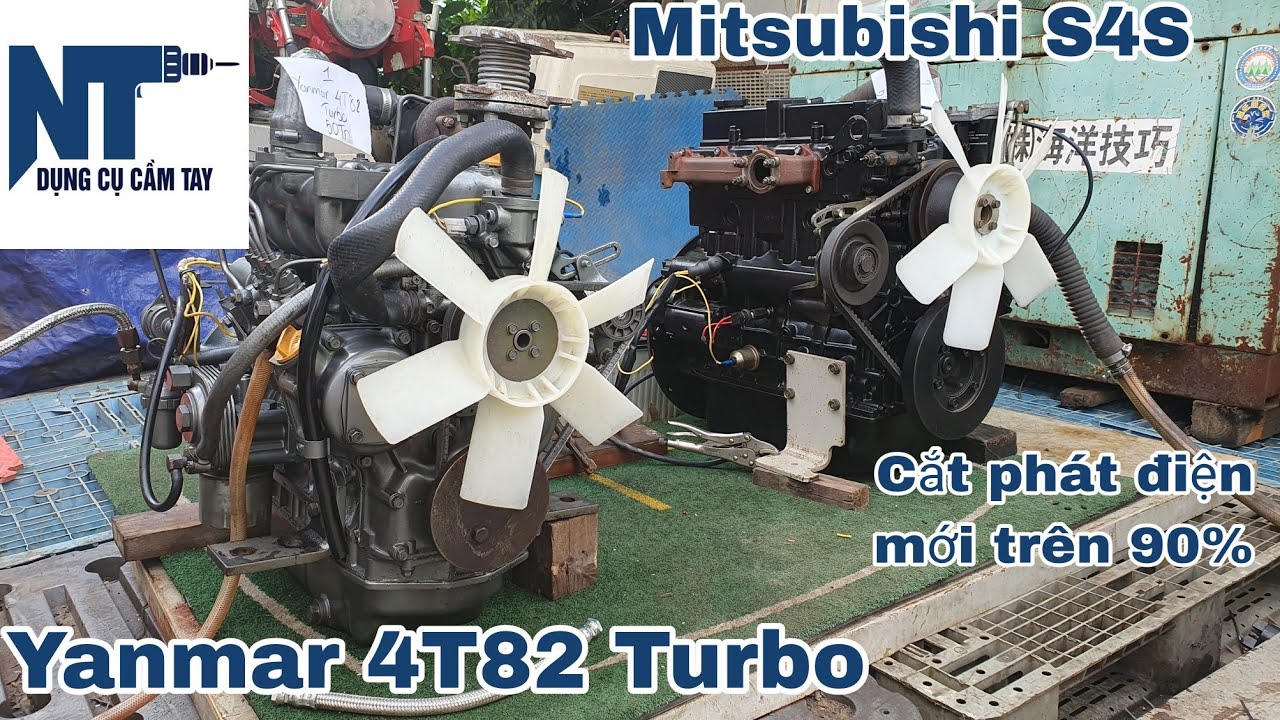 Yanmar 4T82 turbo , Mitsubishi S4S cắt phát điện | Đẹp trên 90% | LH 0914711438 | Ngày 30/08/2024