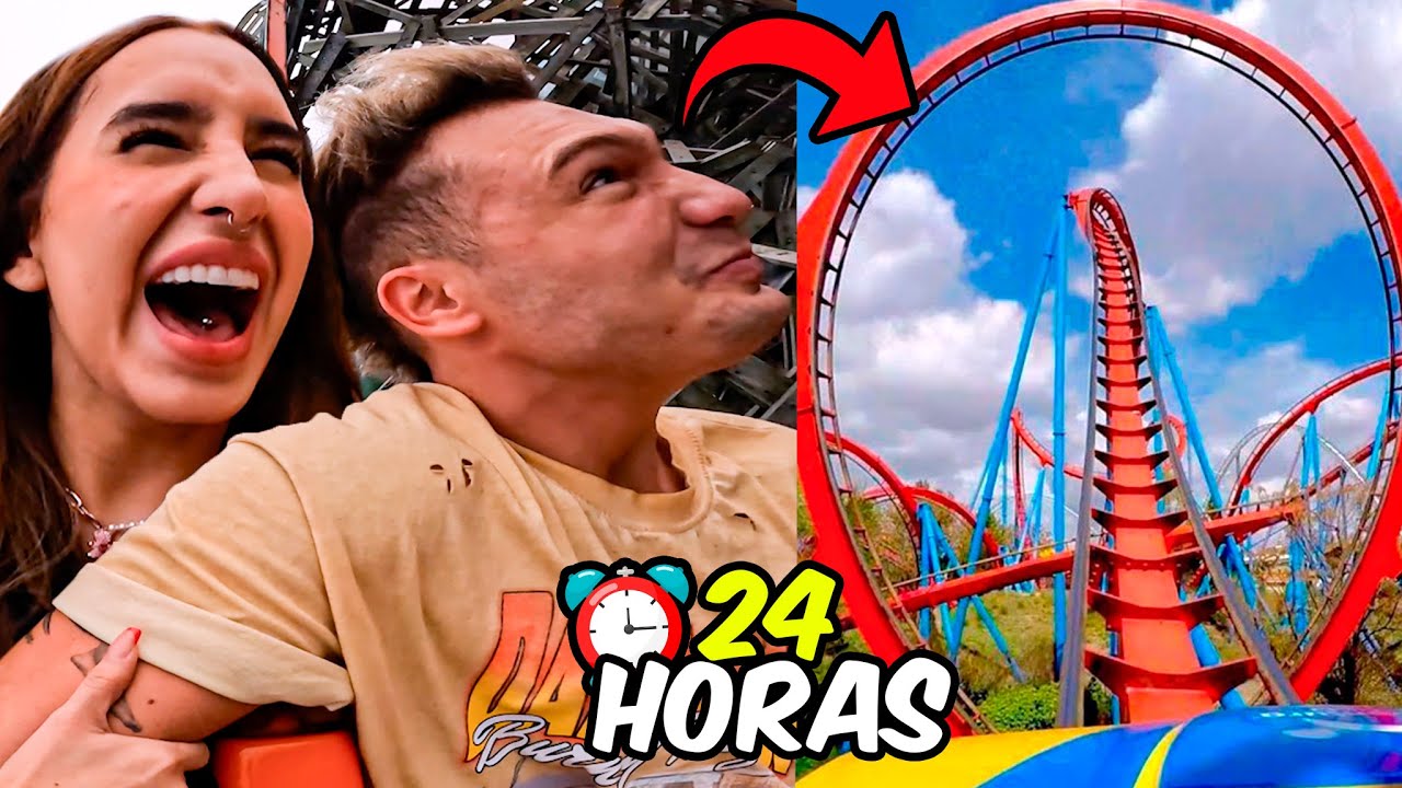 24 HORAS EN UN PARQUE DE DIVERSIONES MUY EXTREMO | Domelipa Ft. Ian Lucas
