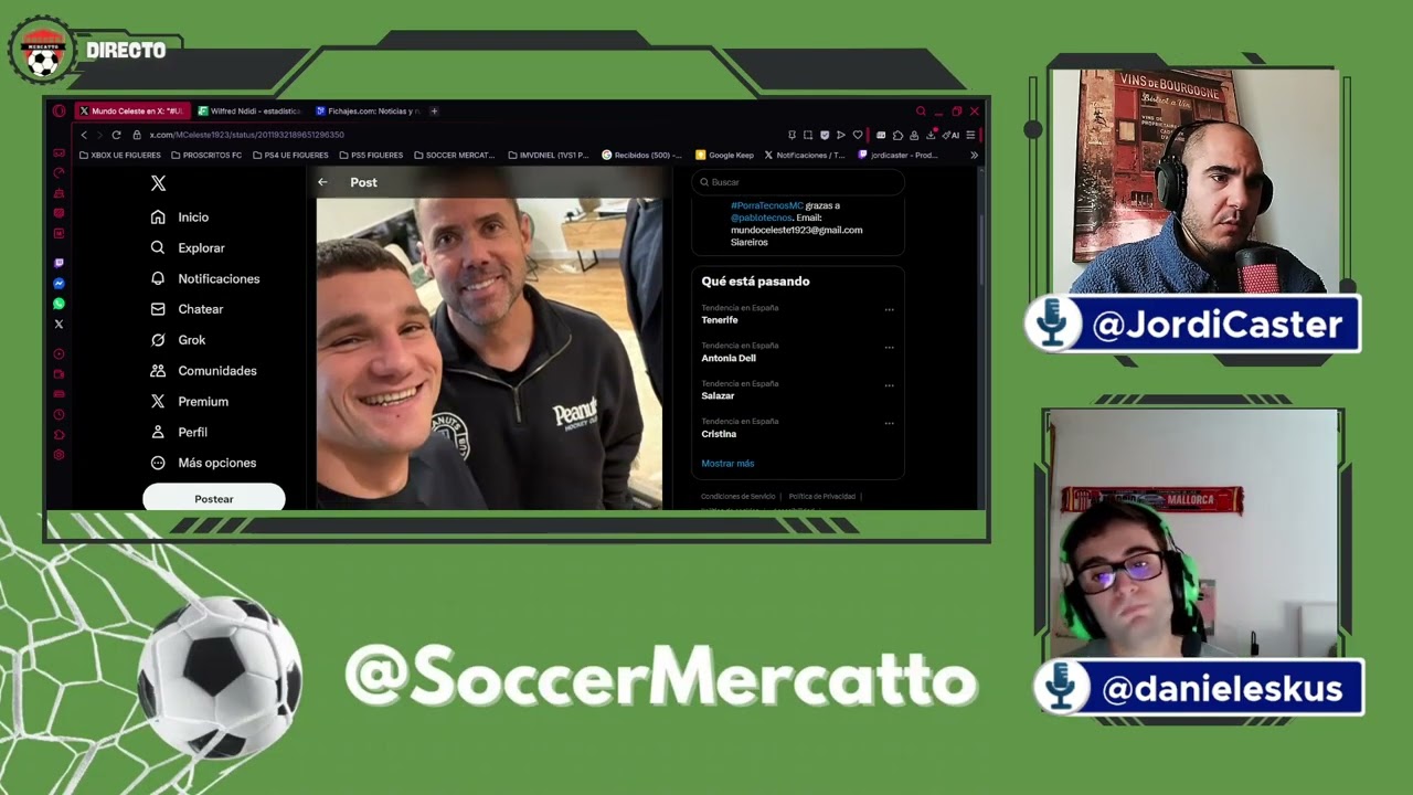 ⚽️🏟  #SoccerMercatto34: MERCADO DE INVIERNO EN DIRECTO con @JordiCaster i @danieleskus 🗣��