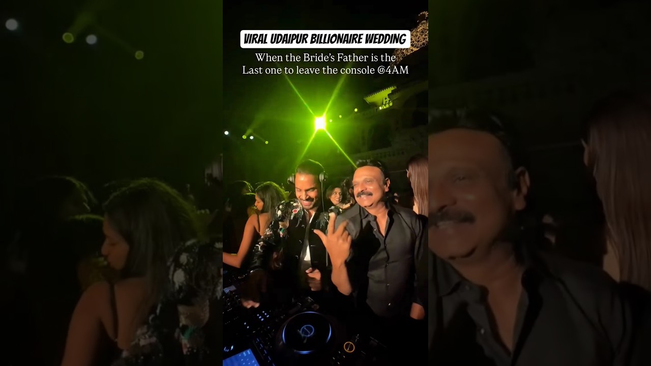 Viral UDAIPUR BILLIONAIRE WEDDING| BRIDE'S FATHER DANCE WITH DJ GANESH #djganesh #udaipurwedding