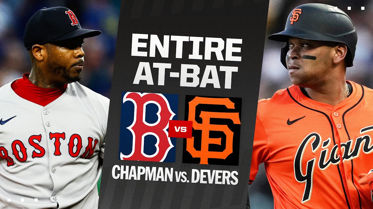 FULL AT-BAT: Rafael Devers vs. Aroldis Chapman in Devers' 1st game vs. his former team!