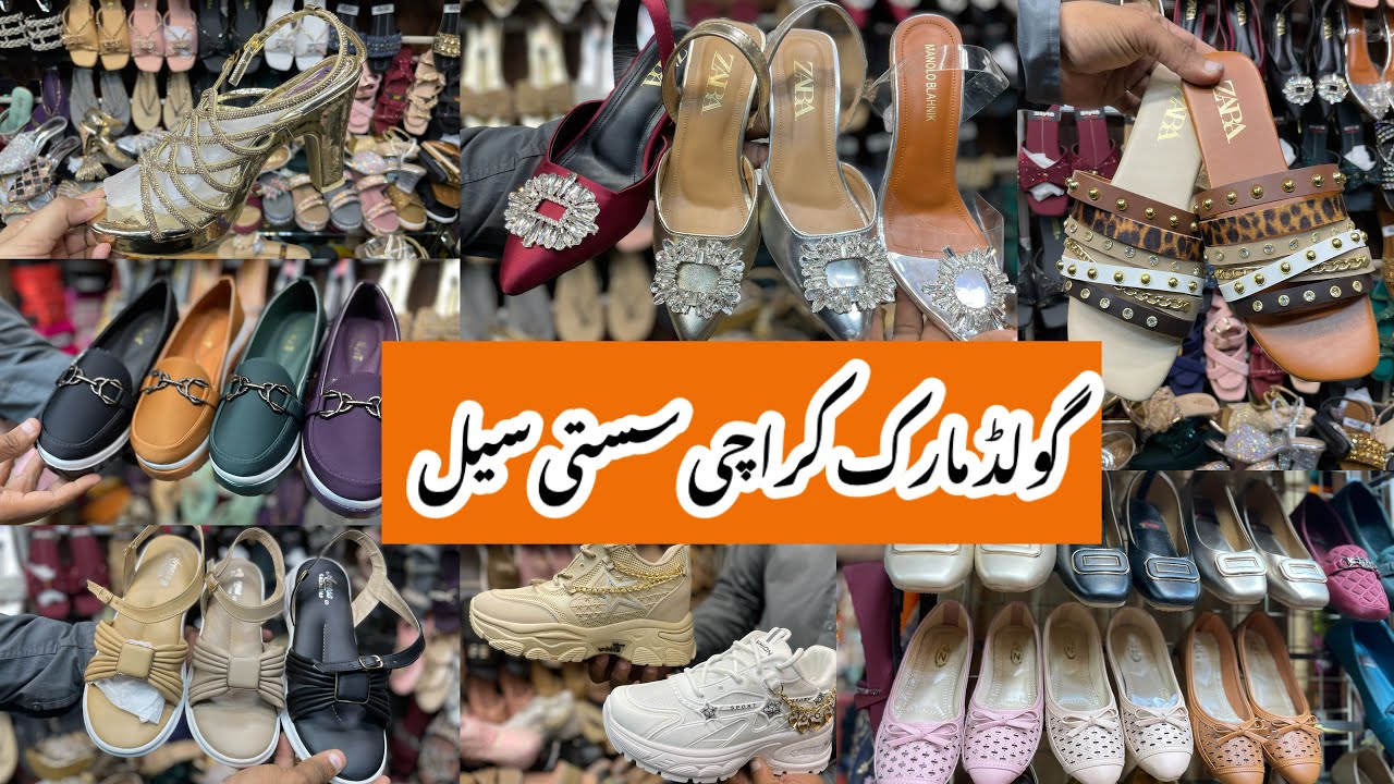 Gold Mark Karachi-heels,Pumps,joggers,flat & fancy footwear Shopping-local bazar Pakistan
