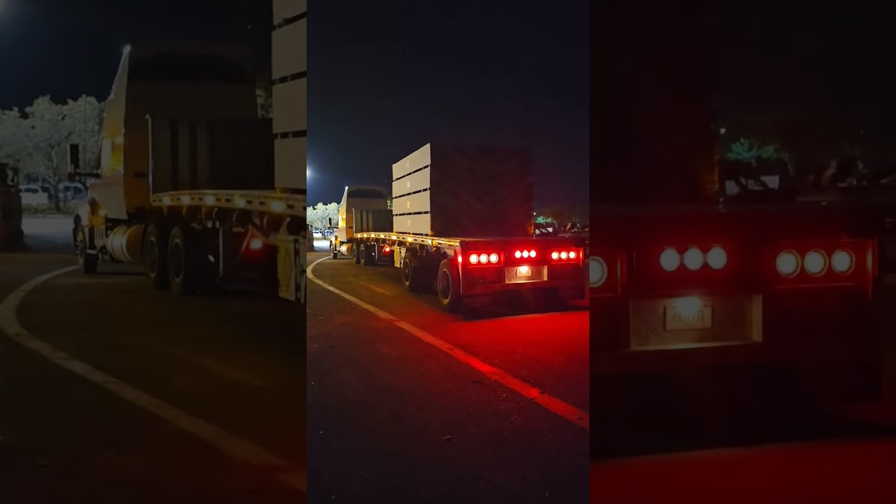 Midnight Delivery Flatbed Truck. #truckdriver #truck #truckers #trucking #youtuber
