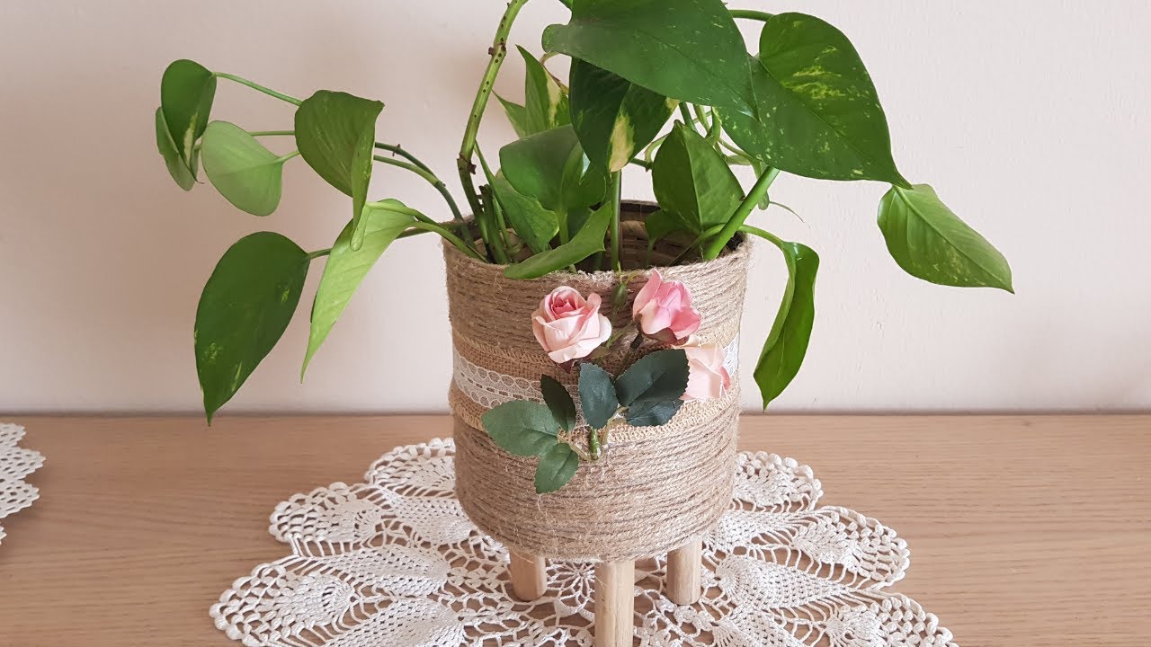 Arredo la mia casa con il fai da te-diy Supporto vaso per piante/tutorial