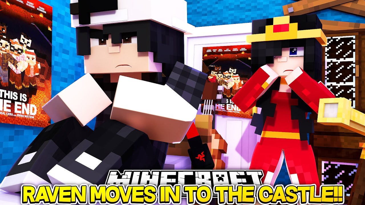 Minecraft Royal Family-RAVEN MOVES INTO THE CASTLE w/Little Carly and Little Kelly