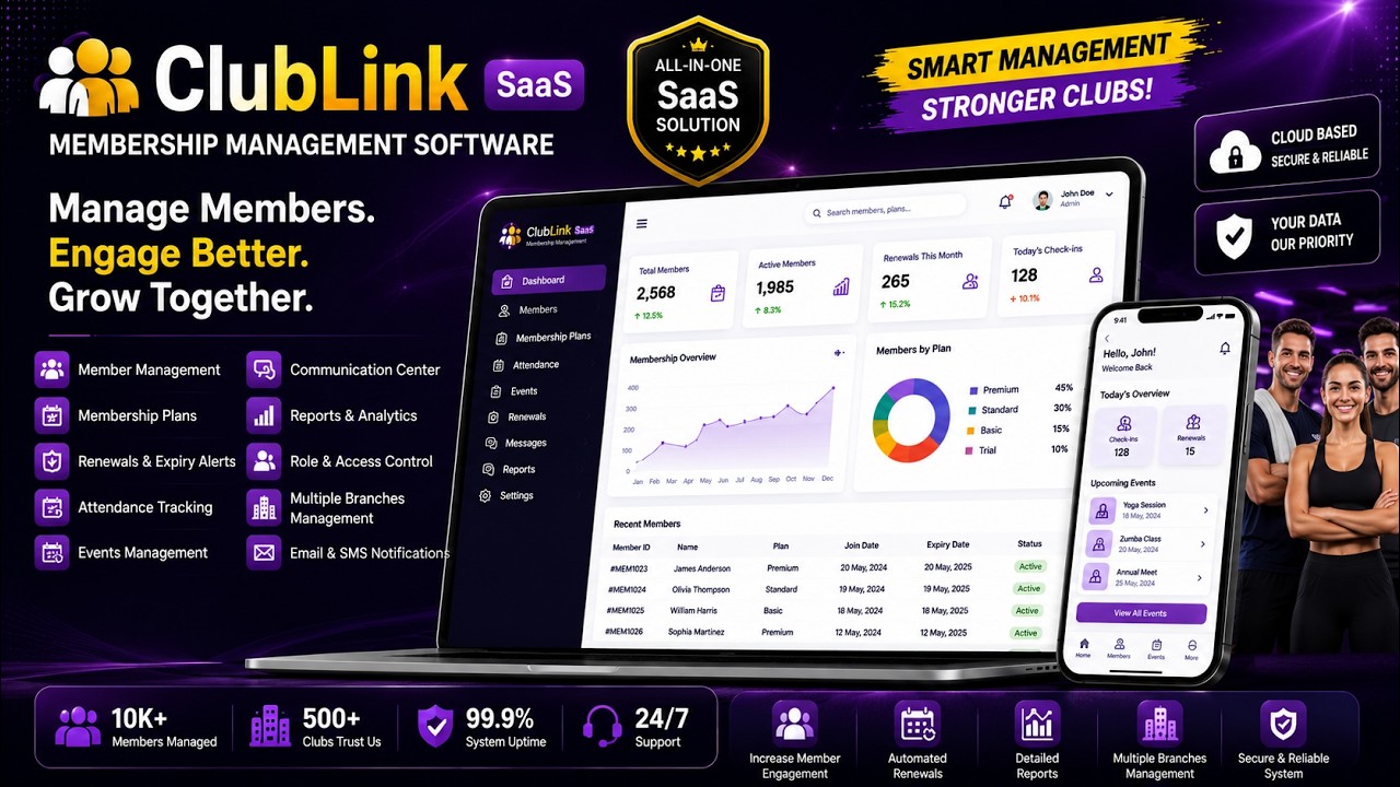 Clublink SaaS - Membership Management Software