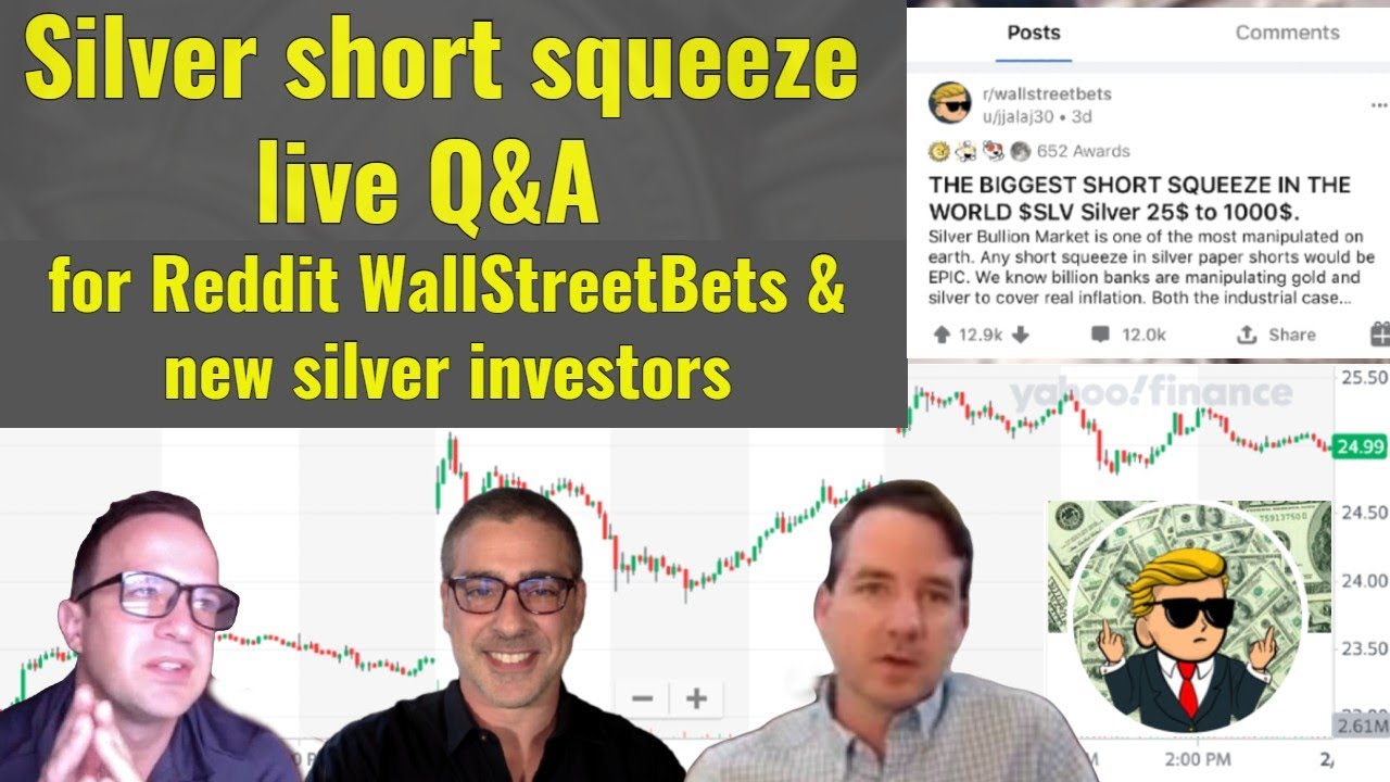 Silver short squeeze live Q&A for Reddit WallStreetBets & new silver investors