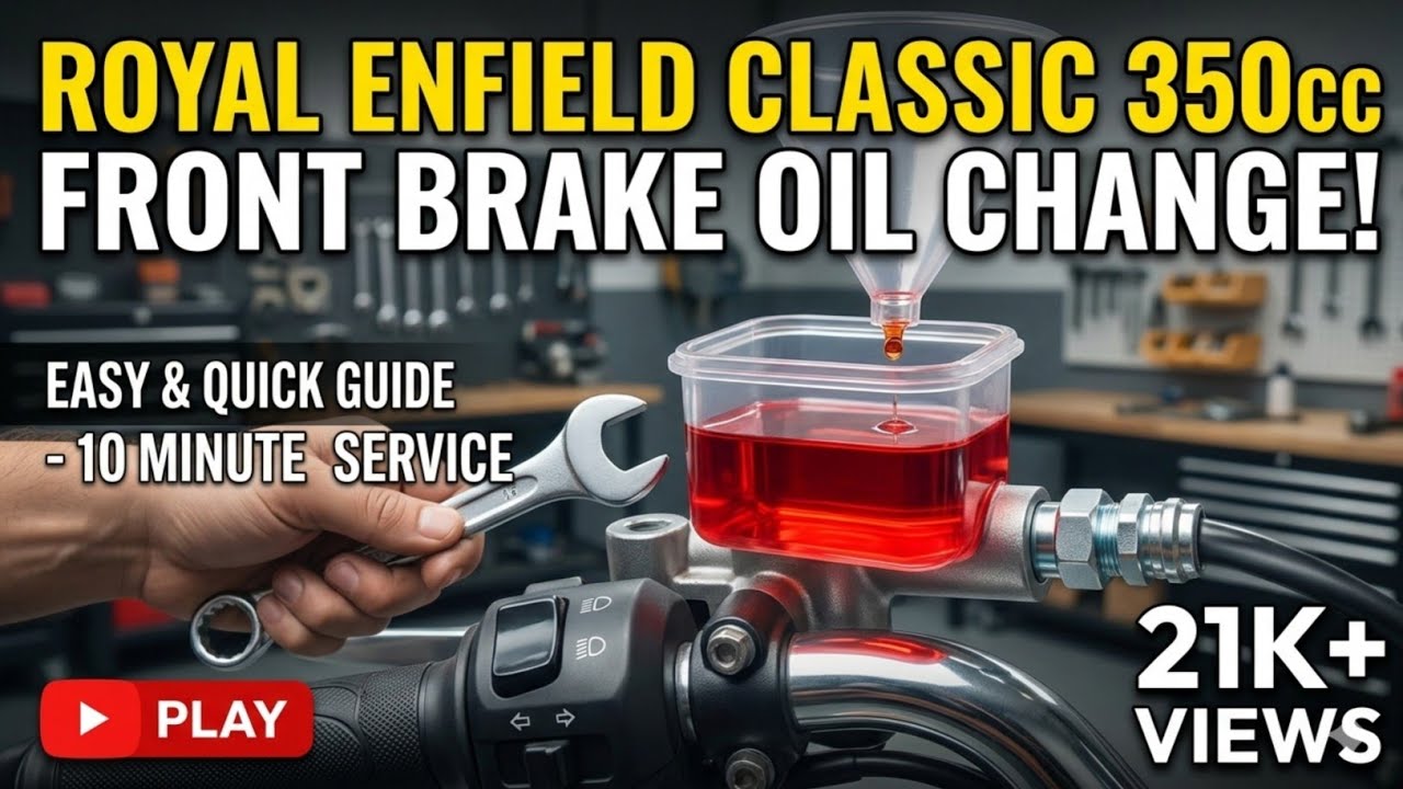 How to change Disc Brake Oil at home ll Classic 350cc ll DIY ll Self Repairing At Home 🏡
