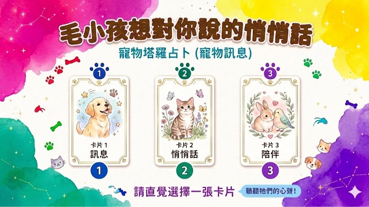 塔羅占卜🔮這個冬季 毛小孩想對你說