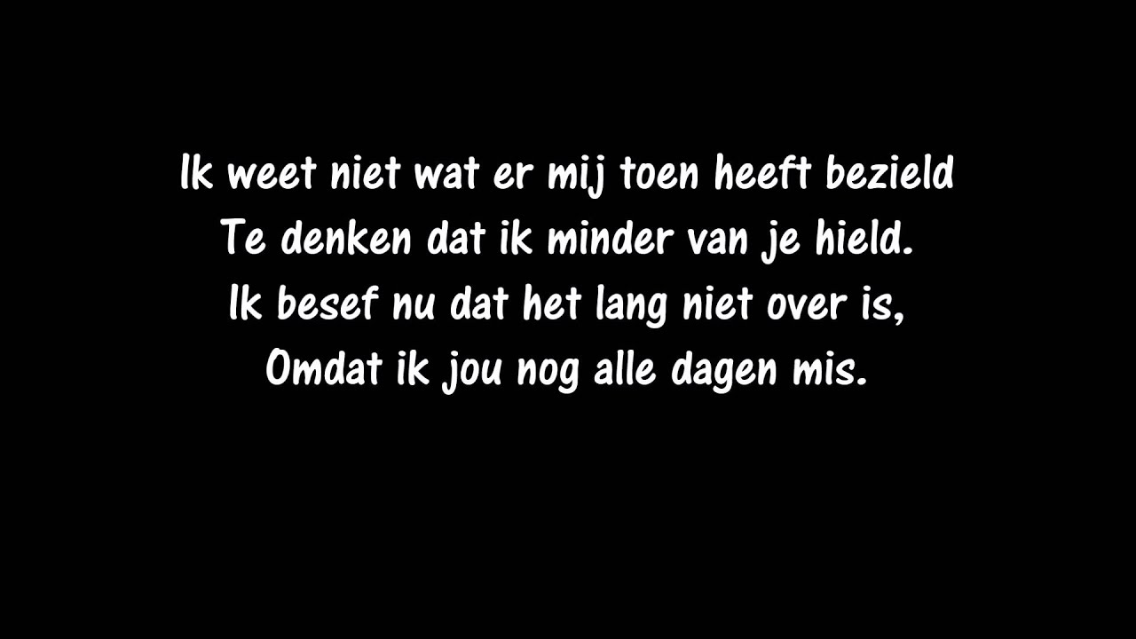 Will Tura - Ik mis je zo (songtekst)