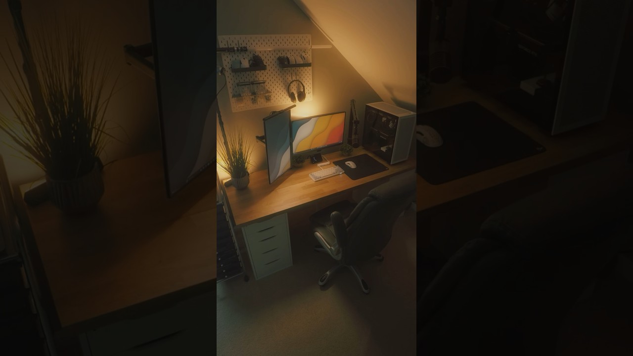 Cozy PC Setup on a Rainy Day #pc #gaming #technology #shorts