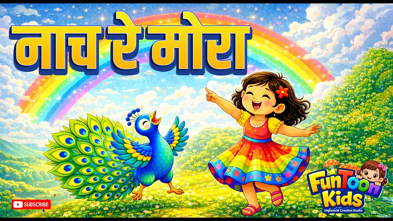 Nach Re Mora Ambyachya Vanat | नाच रे मोरा | Nach re mora | Marathi Balgeet  | Marathi kids song