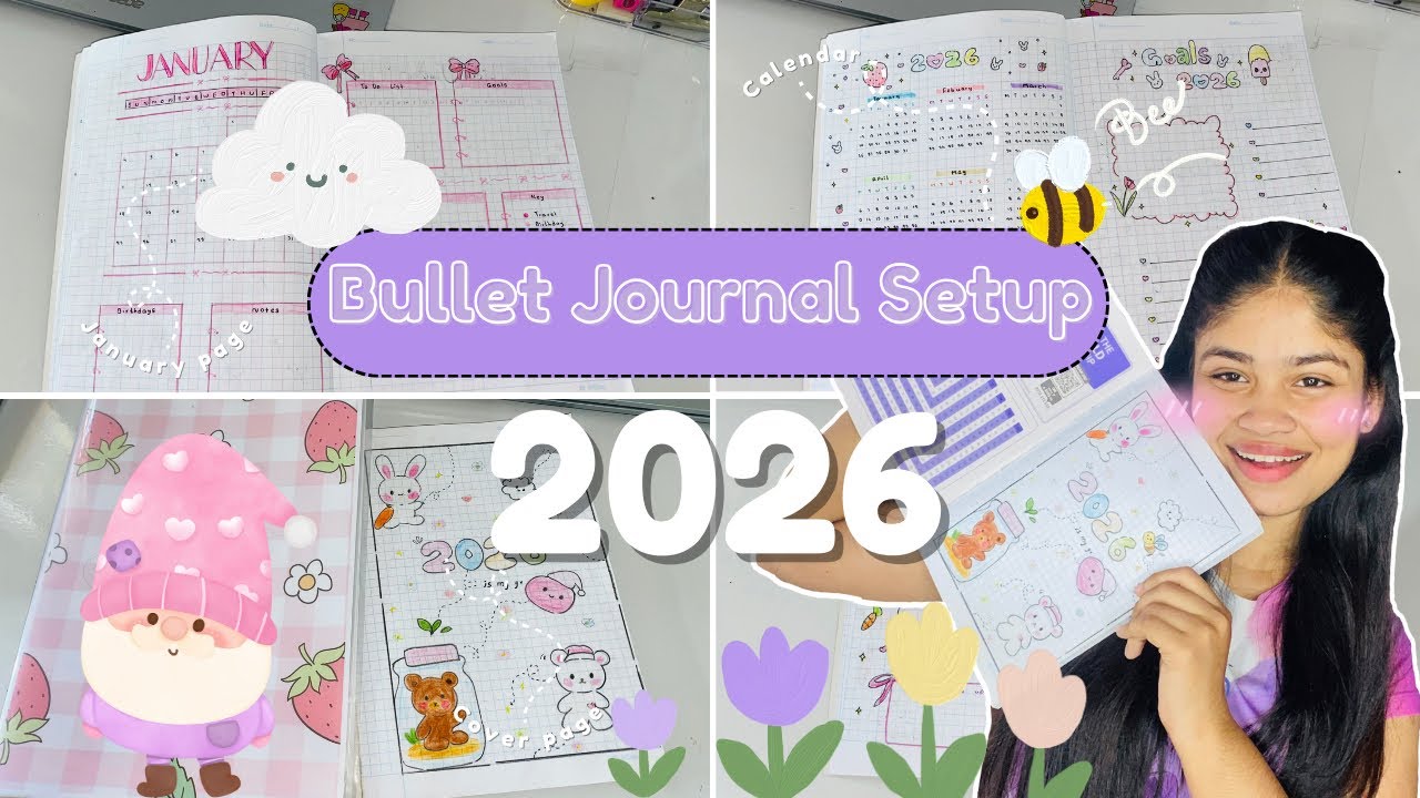 2026ට හදපු Bullet Journal Setup එක 💜🌨️|සිංහල|#explore #goviral #trending #moreviwes #fyp #1million 