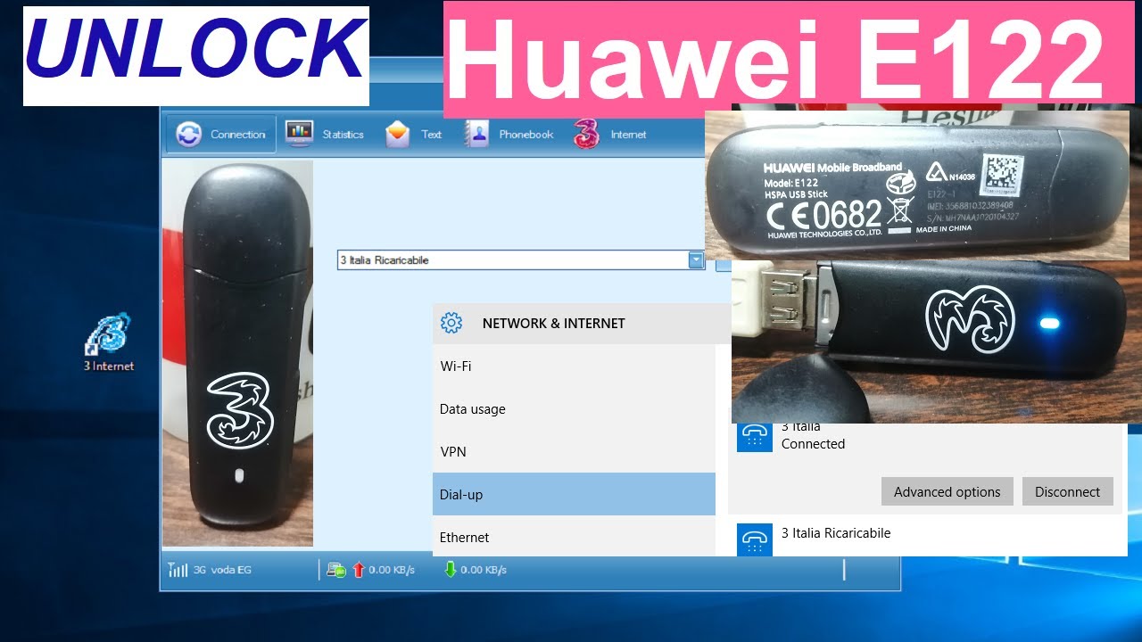 Unlock Huawei E122 modem🌎📶 ضبط الاعدادات وتشغيل المودم  جميع الشبكات