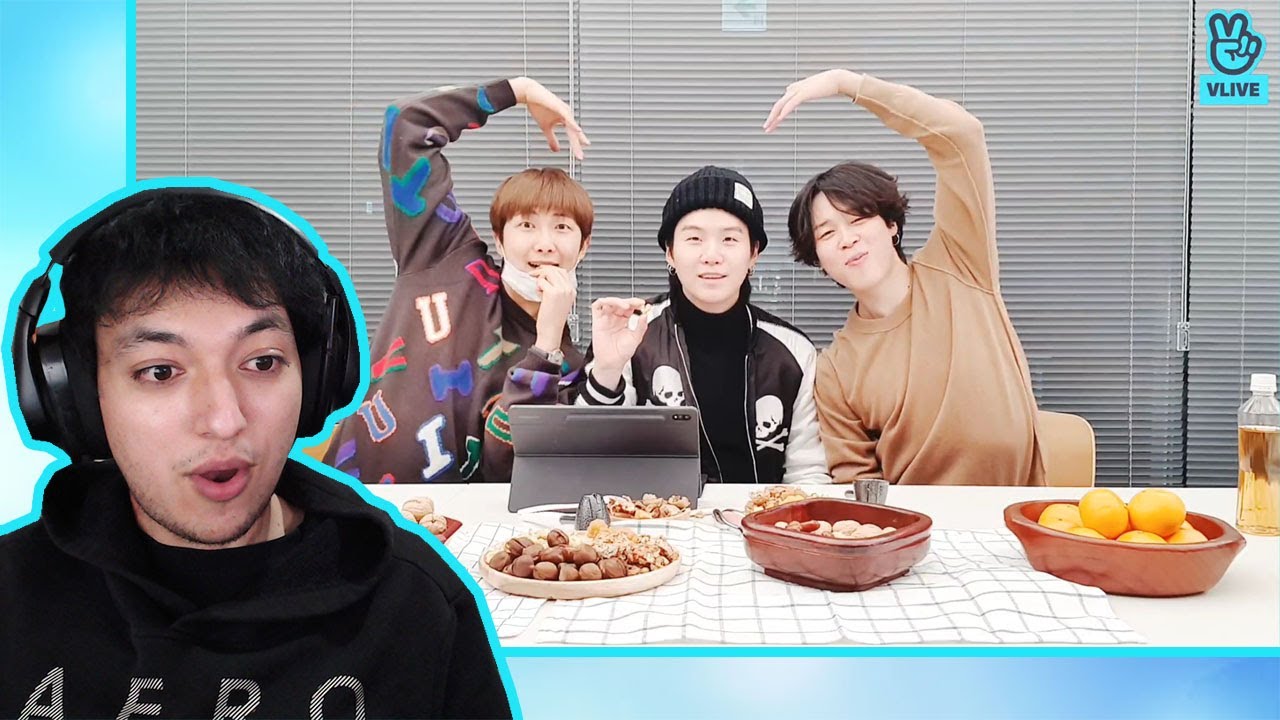 Let's watch RM, Suga and Jimin crack some nuts - VLIVE Reaction