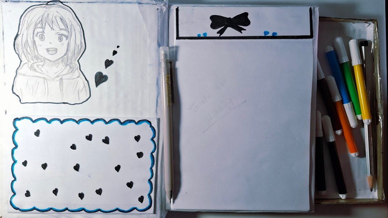 ​DIY Handmade Anime Diary | Aesthetic Journal Decoration 🎀