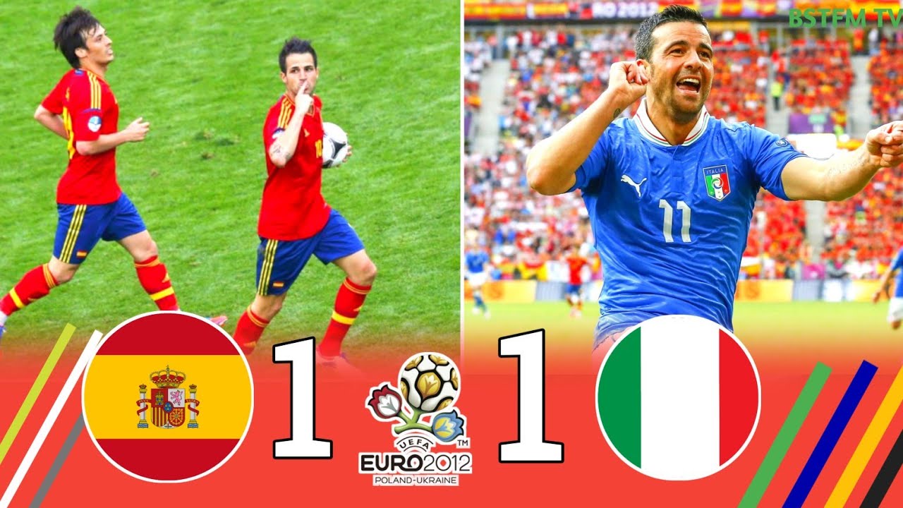 Spain 1 × 1 Italy (Pirlo, Balotelli vs Fabregas,Inesta,Xavi,Torres) 2012 Euro Cup Highlight