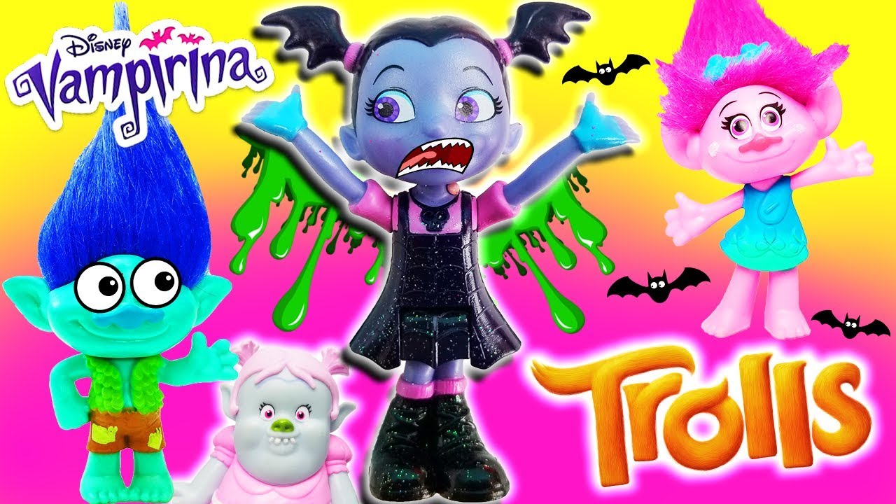 Vampirina & Trolls Dance Party at the Scare B&B! Poppy, Branch, Gregoria, Oxana & Boris attend!