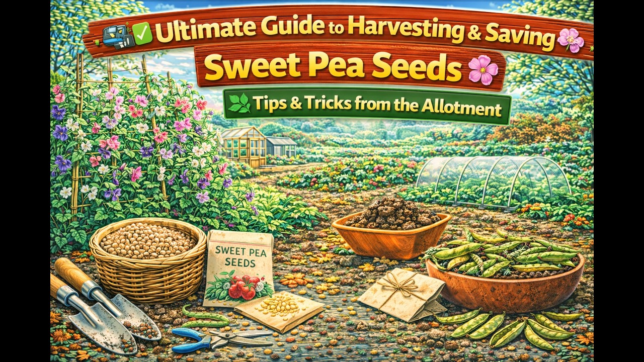 🎥 ✅ The Ultimate Guide to Harvesting & Saving Sweet Pea Seeds 🌸 | Tips & Tricks from the Allotment