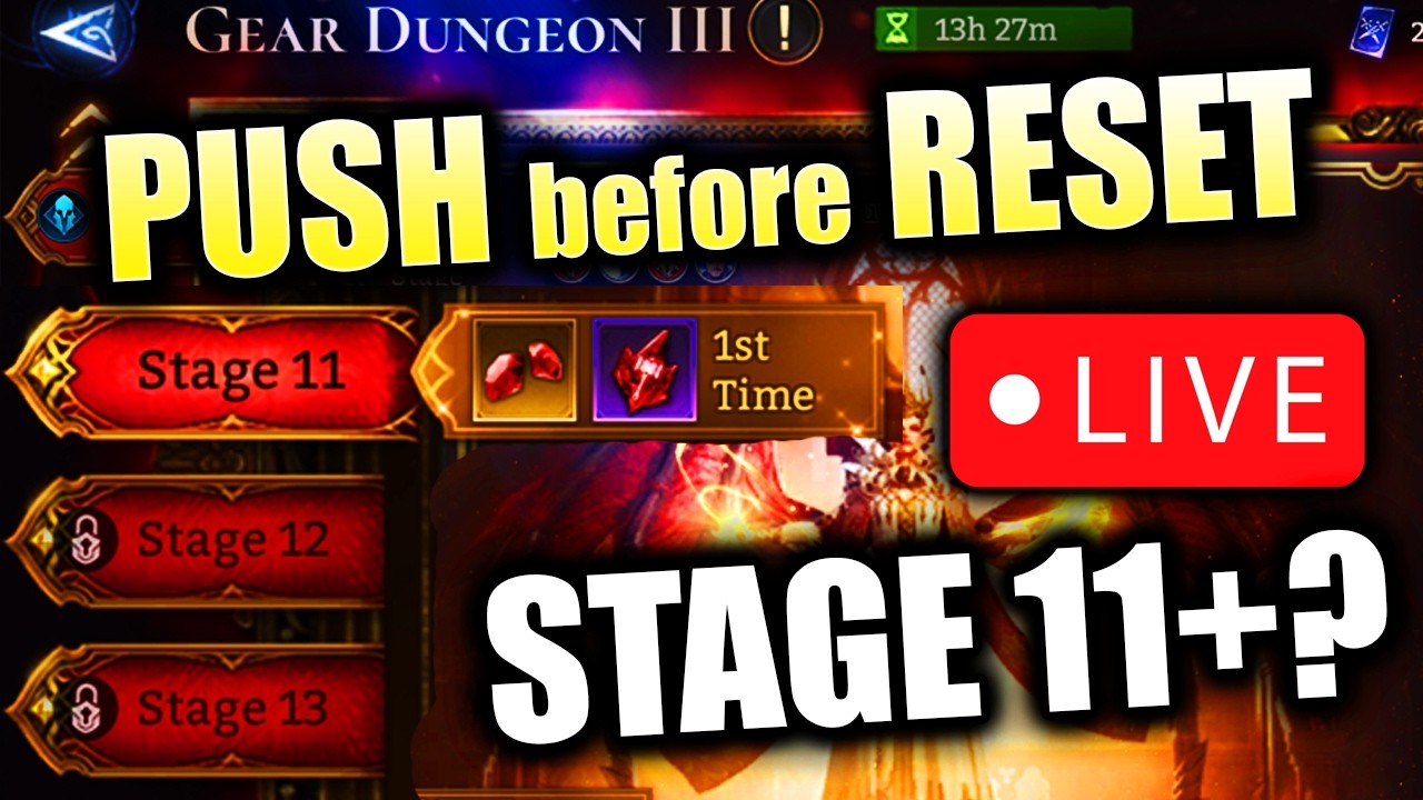 Gear Dungeon 3 - STAGE 11 (& maybe higher) - Live! | Watcher of Realms