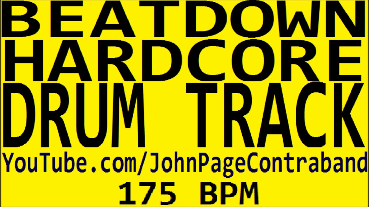 BEATDOWN Hardcore Drum Backing Track DRUMS ONLY 175 bpm HxC