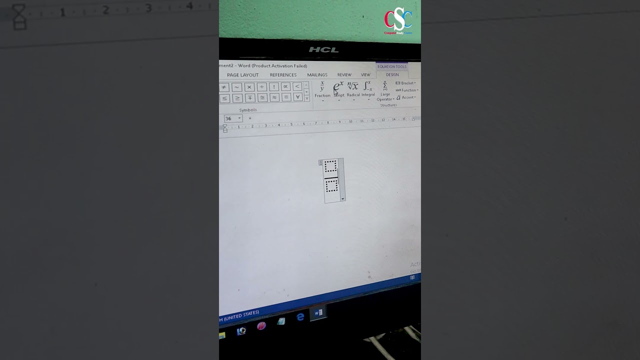 Equation in MS Word | हिंदी में | By CSC IT Class Garkha