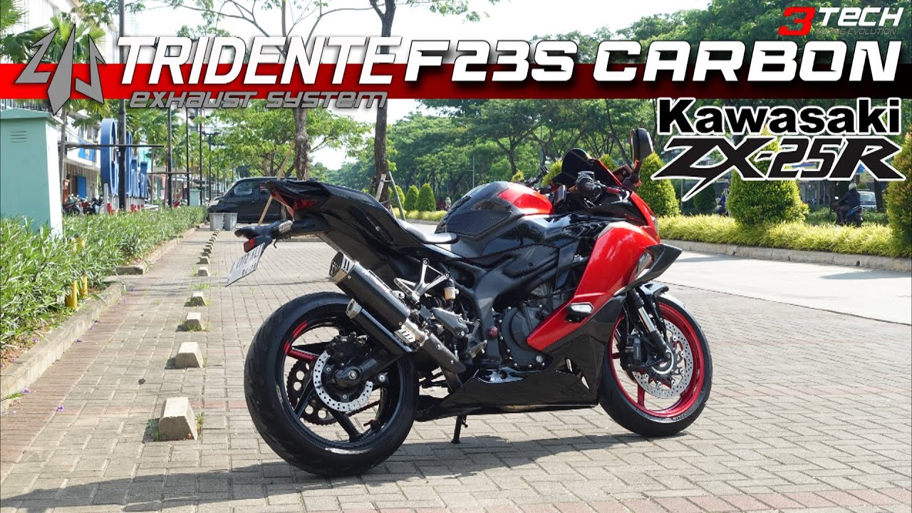 Tridente F23S CARBON on Kawasaki ZX25R | #knalpot3suara #3tech