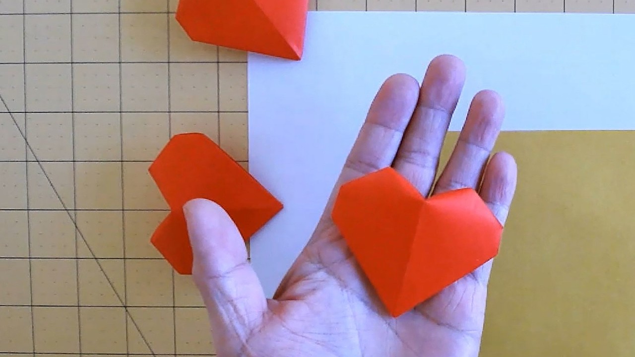 3D Origami Heart Folding